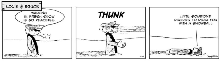 Louie and Bruce snowball