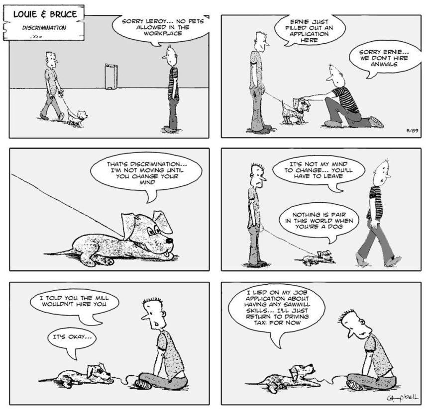louie and bruce comic strip
