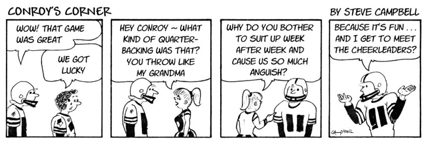 conroy's corner football comic strip