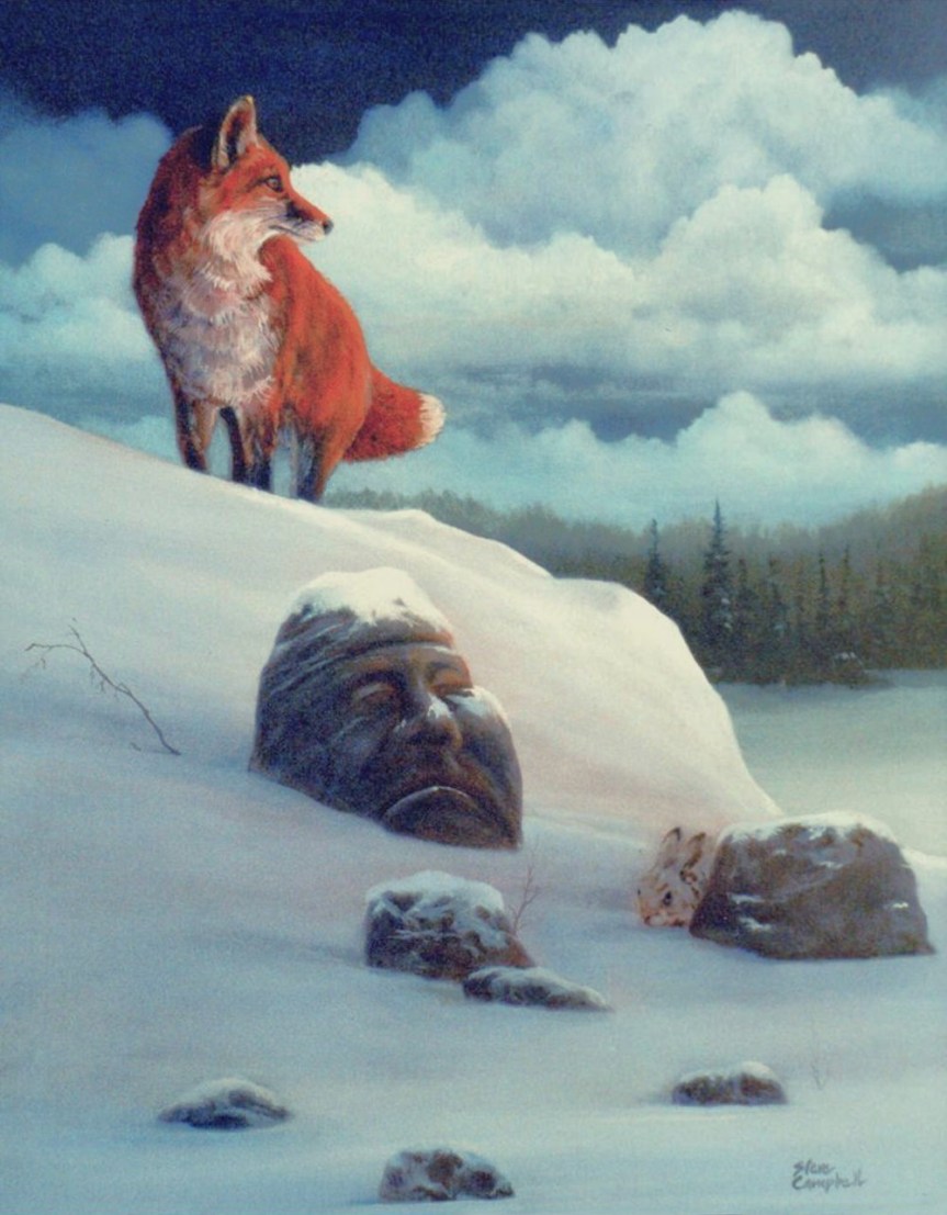fox atop a magic hill