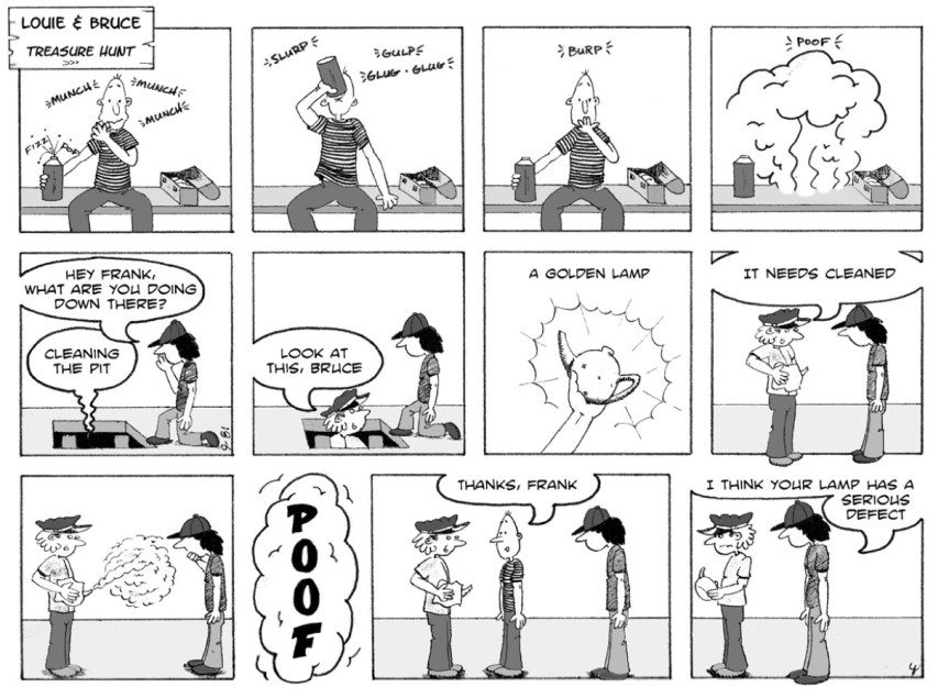 louie and bruce comic panel