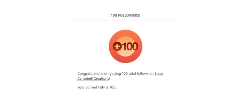 100 followers milestone