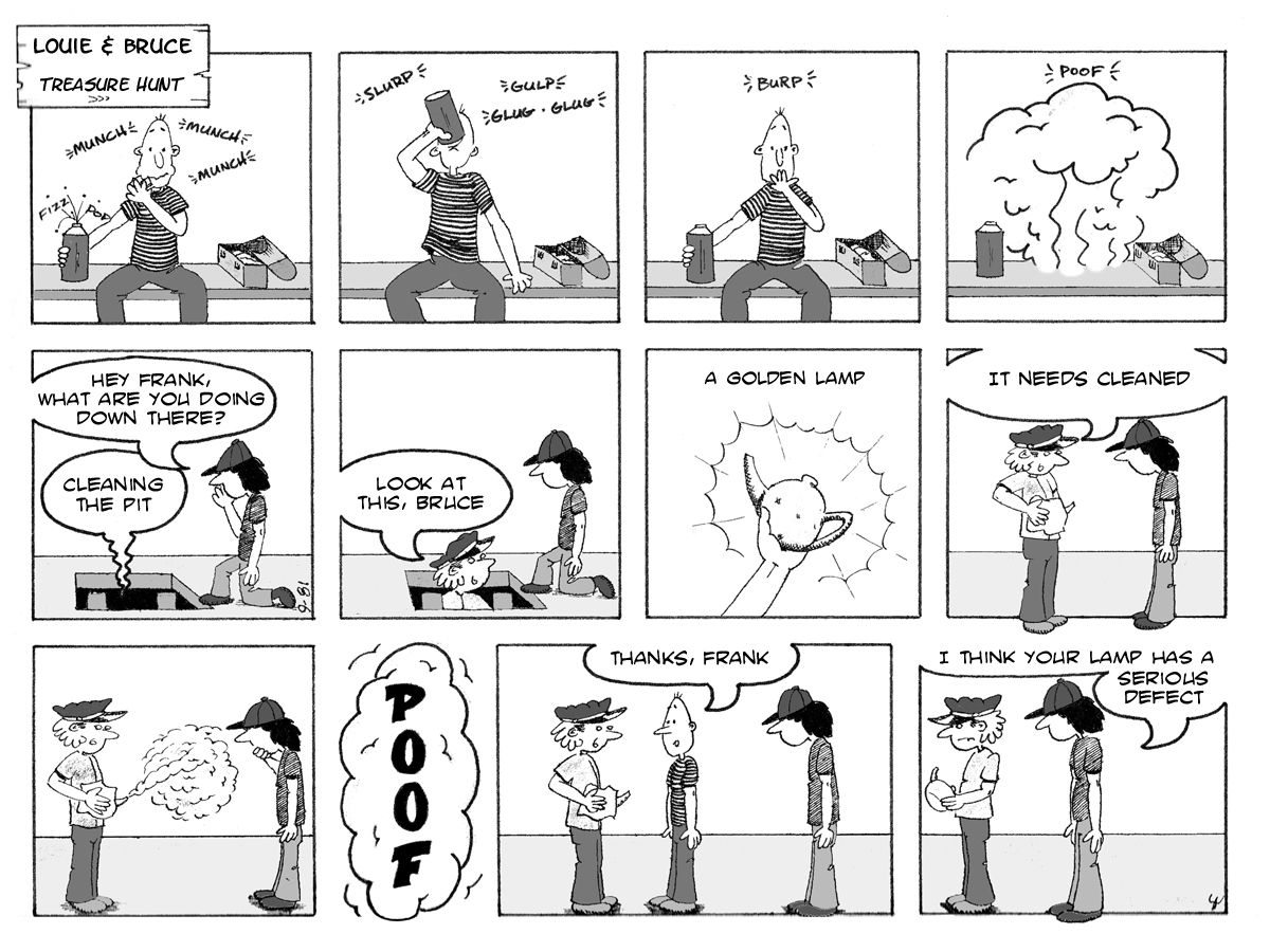 Second published Louie and Bruce comic strip