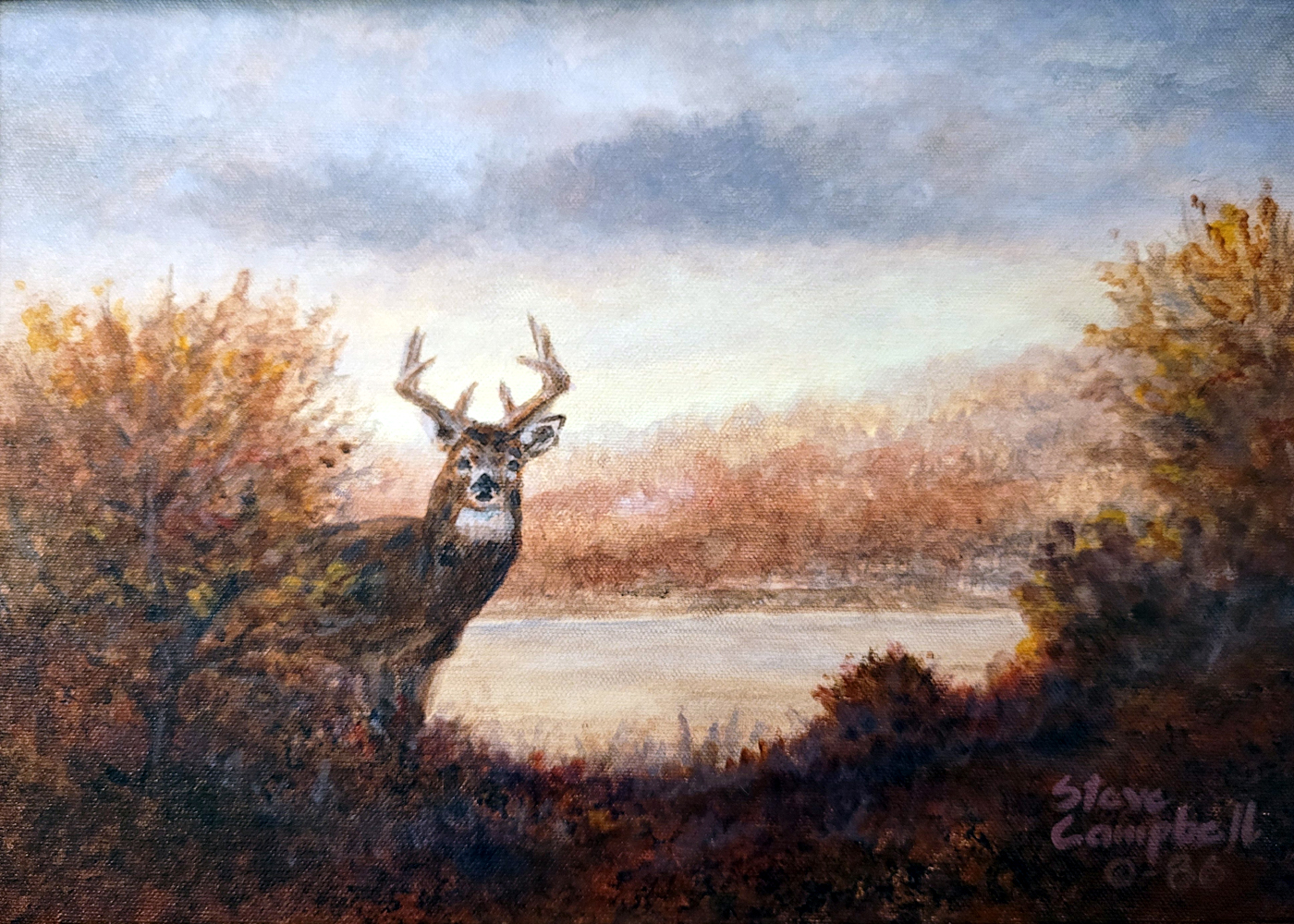 River Buck Painting